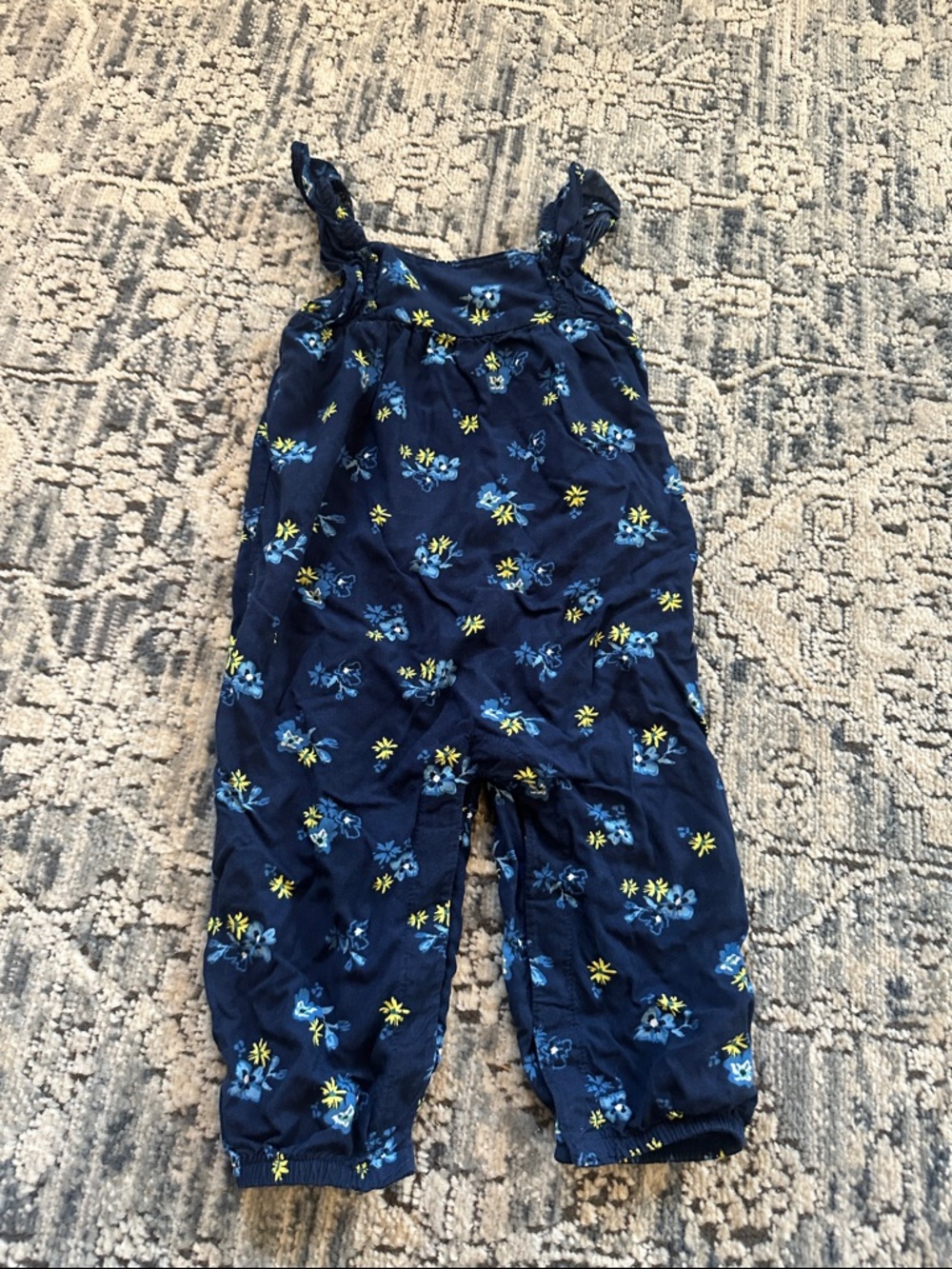 Navy Floral baby Girls' Romper Jumpsuit